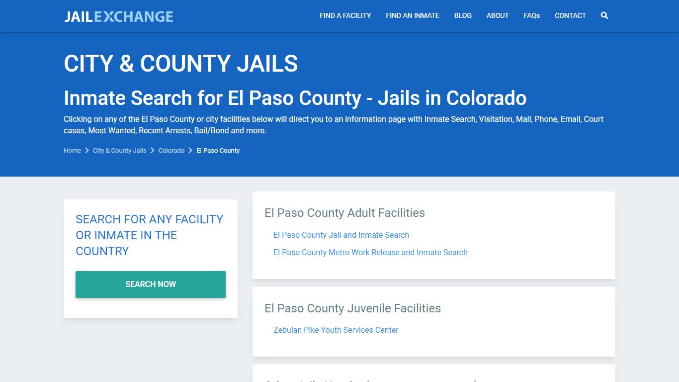 El Paso County Jail Inmates | Arrests | Mugshots | CO